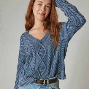 NWT Mineral Wash Cable Knit Sweater